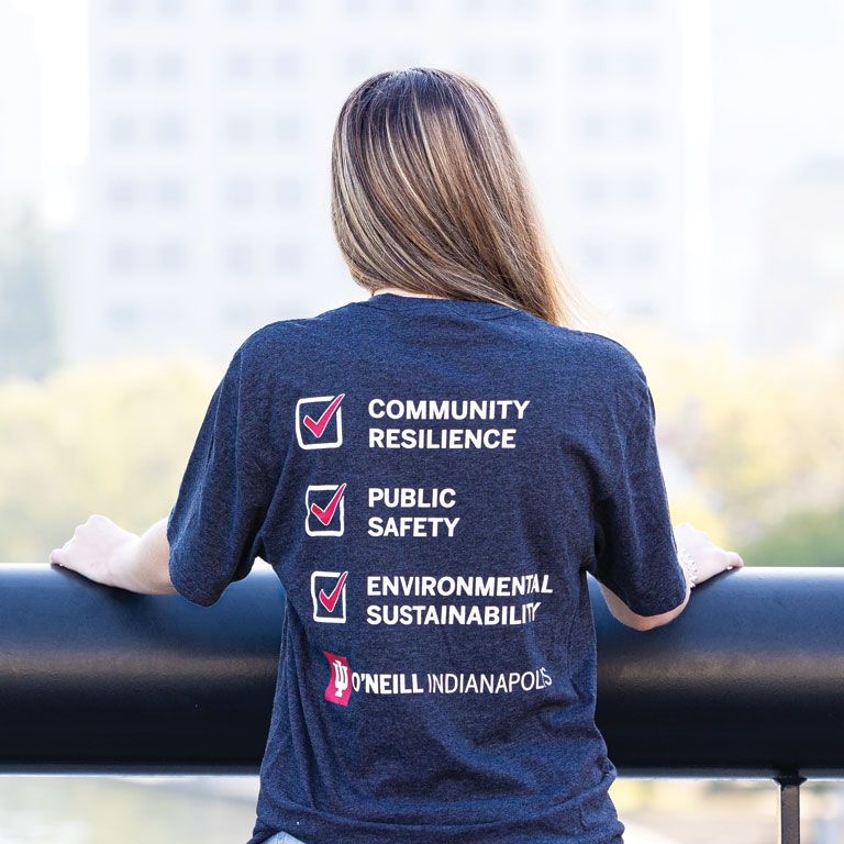 Image of the back of an O'Neill School t-shirt.